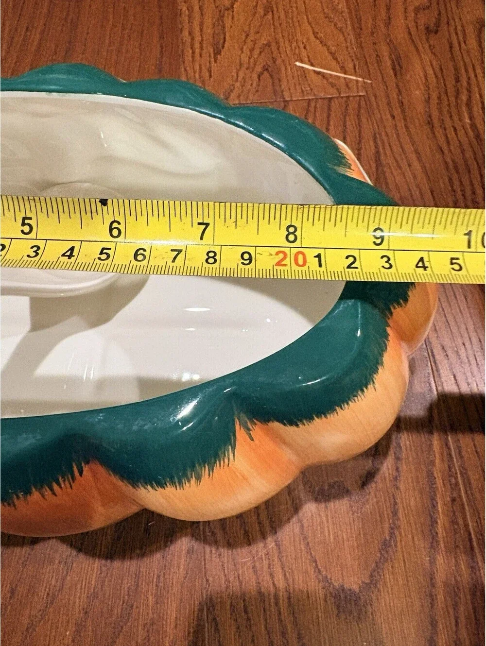 Pumpkin Patch Ceramic Covered Bowl Dish w/ Lid Fall Harvest Decor Thanksgiving